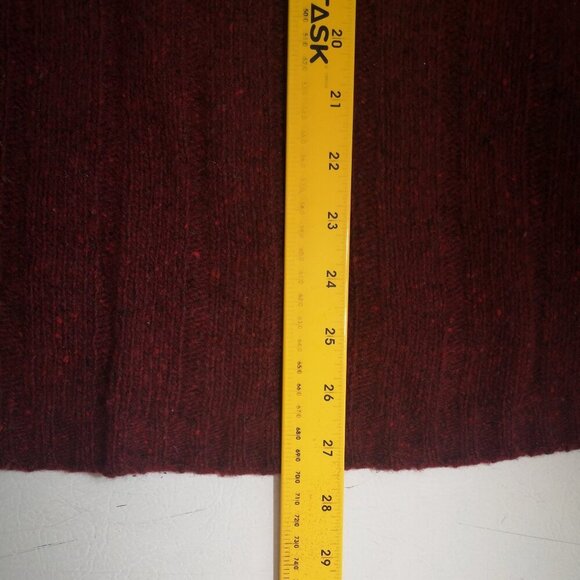 J. Ashford Men's Size XL Burgundy 1/4 Zip Made in Italy Wool Blend Sweater - Picture 8 of 8